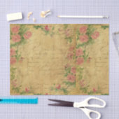 Robuust, Parchement, versleten, floreel, letters,  Tissuepapier (Craft)