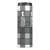 Robuust, Populair, Zwart-wit, Patchwork, Simpl Thermosbeker (Achterkant)