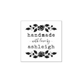 Robuust Roos met liefde | Aangepaste naam Rubberstempel (Afrduk)