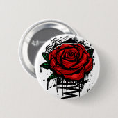 Robuust Roos Ronde Button 5,7 Cm (Voorkant /achterkant)