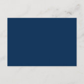 Robuust script, Navy Blue script, Wedding deferone Informatiekaartje (Achterkant)