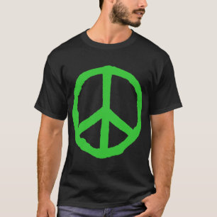 Robuust vredessymbool - Groen op donker T-shirt