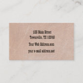 Robuust Western gelooid leder Visitekaartje (Achterkant)