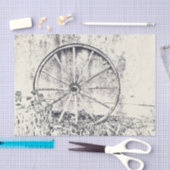 Robuust Western zwart-wit wiel Tissuepapier (Craft)