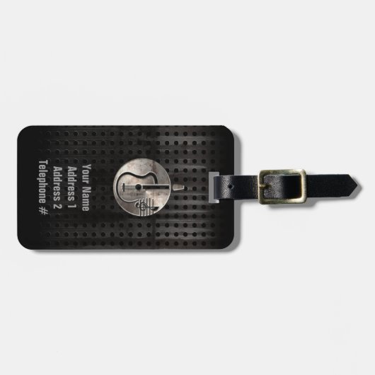 Robuuste akoestische gitaar bagagelabel (Voorkant horizontaal)