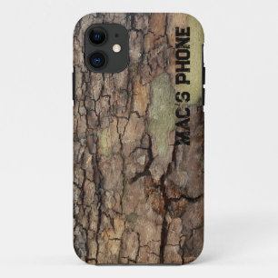 Robuuste boomschors, natuurlijk patroon in de open iPhone 11 hoesje