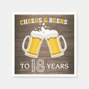 Robuuste Cheers en bier tot 18 jaar luiers Servet