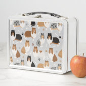 Robuuste collie Paws en Botten Metal Lunch Box (In situ)