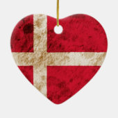 Robuuste Deense vlag Keramisch Ornament (Achterkant)