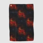 Robuuste digitale rode textuur met donkerste curve golfhanddoek (Voorkant)