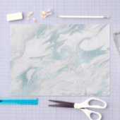 Robuuste eideblauw en wit gemarmerd weefselpapier tissuepapier (Craft)