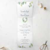 Robuuste eucalyptus in één bruiloft drieluik uitnodiging (Binnen)