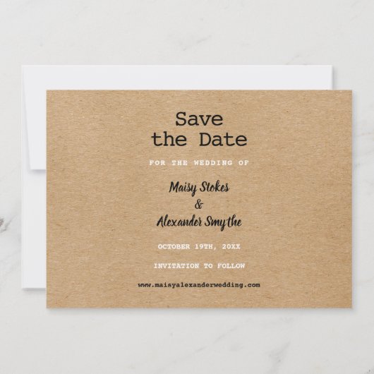 Robuuste foto's uit de kindertijd besparen de datu save the date (Achterkant)