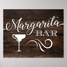Robuuste grafische MARGARITA BAR-gebarentafdruk Poster