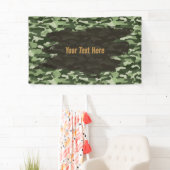 Robuuste groene camouflage gepersonaliseerd spandoek (Insitu)