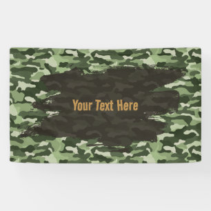 Robuuste Groene Camouflage Gepersonaliseerd Spandoek