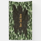 Robuuste groene camouflage gepersonaliseerd spandoek (Verticaal)
