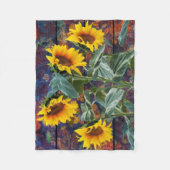 Robuuste herfst en zonnebloemen fleece deken (Voorkant)