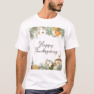 Robuuste Herfst Forest Pushrooms Thanksgiving T-shirt