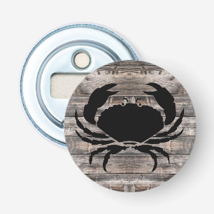 Robuuste houten planken met CRAB Button Flesopener