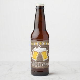 Robuuste kaas en bier tot 100 jaar etiket