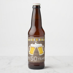 Robuuste kaas en bier tot 50 jaar etiket