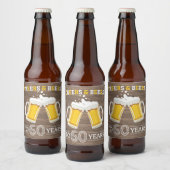 Robuuste kaas en bier tot 60 jaar bier etiket (Flessen)