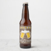 Robuuste kaas en bier tot 60 jaar bier etiket (Voorkant)