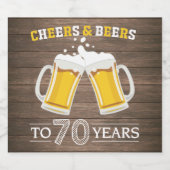 Robuuste kaas en bier tot 70 jaar bier etiket (Enkel label)