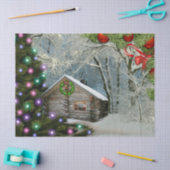 Robuuste kajuit in de wilde kerst tissuepapier (Craft)