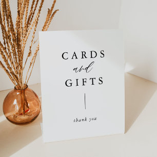 Robuuste kalligrafiekaarten en cadeautjes voetspor reclamebord met voetstuk