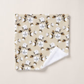 Robuuste katoenbloemen op Farmhouse-stijl Bad Handdoek (Wasdoekje)
