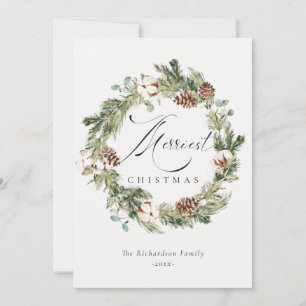 Robuuste katoentoon Kone Merriest kerstmis Wreater Feestdagenkaart