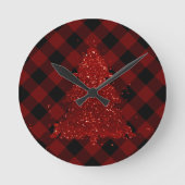 Robuuste kerstboom Buffalo geplakt moderne control Ronde Klok (Voorkant)