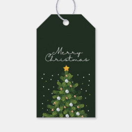 Robuuste kerstboom cadeaulabel