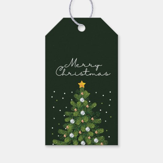 Robuuste kerstboom cadeaulabel (Voorkant)