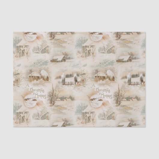 Robuuste kerstfeestdagen in de winter tissuepapier (Voorkant)