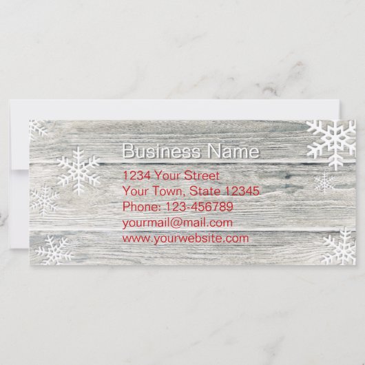 Robuuste kerstsnowflakes - Korting op Kaart (Achterkant)