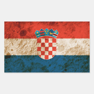 Robuuste Kroatische vlag Rechthoekige Sticker