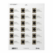 Robuuste landburlap, zwart monogram label (Full Sheet)