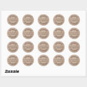 Robuuste Laurel Leaf Handmade with Love Ronde Sticker (Vel)