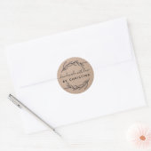 Robuuste Laurel Leaf Handmade with Love Ronde Sticker (Envelop)