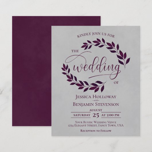 Robuuste lederen chassis voor grijze bruiloft uitn (Voorkant / Achterkant)