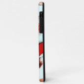 Robuuste lichte cyaan en sterk rood Case-Mate iPhone case (Achterkant/links)