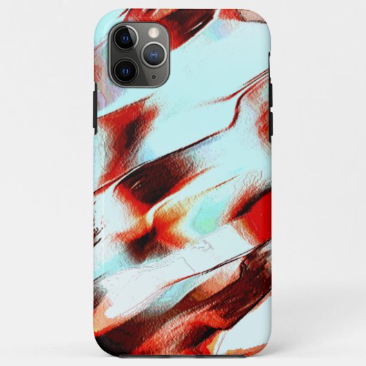 Robuuste lichte cyaan en sterk rood Case-Mate iPhone case (Achterkant)