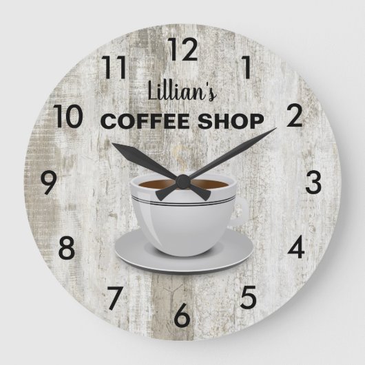 Robuuste maar eerste koffie grote klok (Voorkant)