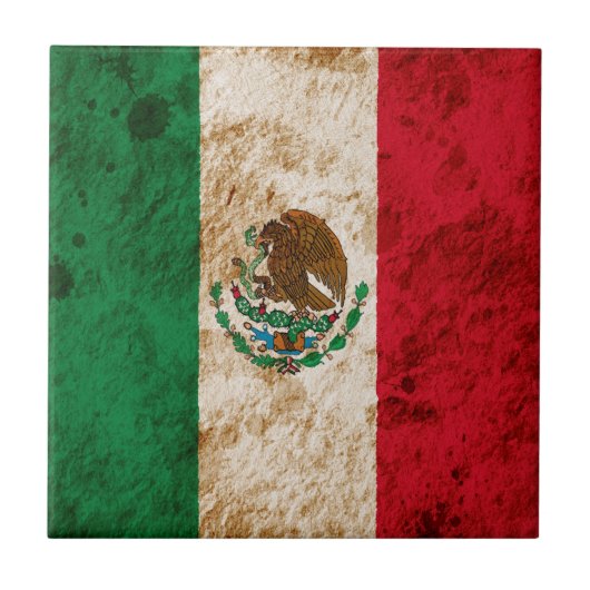 Robuuste Mexicaanse vlag Tegeltje (Voorkant)
