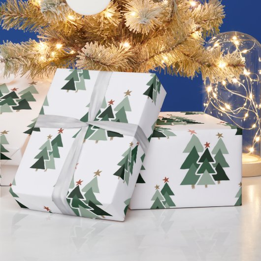 Robuuste moderne kerstbomen cadeaupapier (Feestdagen)