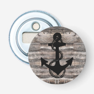 Robuuste nautische achtergrond met ANCHOR Button Flesopener