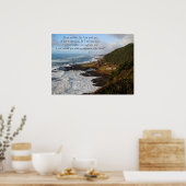 Robuuste Ocean Coast Isaiah 41:10 Afdruk Poster (Keuken)